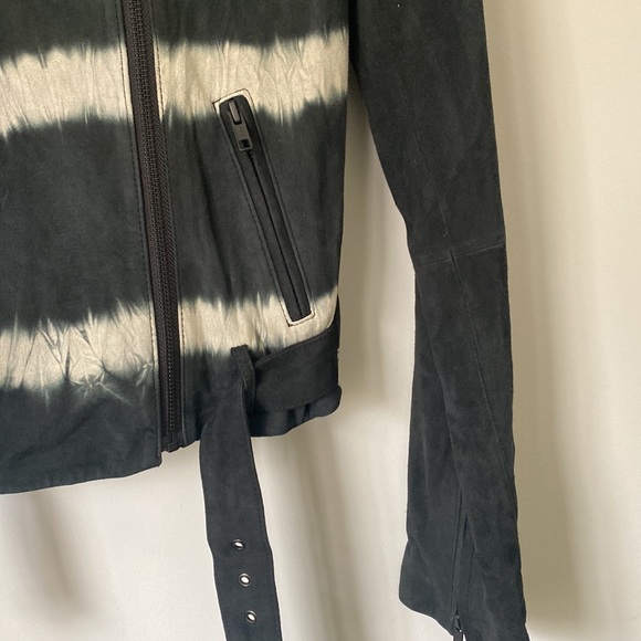 Joe jeans leather jacket black and white size small - Picture 3 of 7